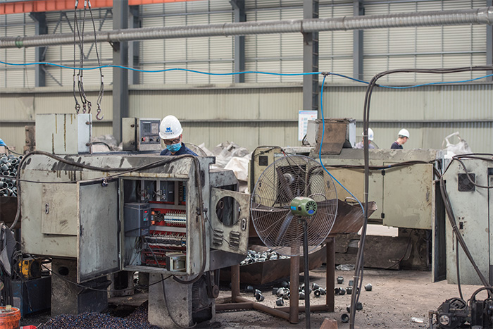 江蘇網(wǎng)架配件-錐頭加工車間